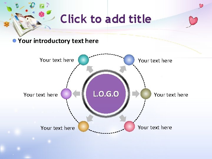 Click to add title Your introductory text here Your text here L. O. G.