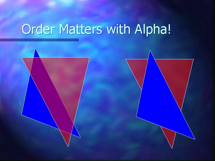 Order Matters with Alpha! 