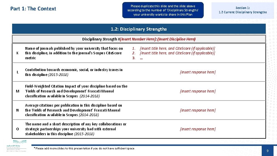 Please duplicate this slide and the slide above according to the number of ‘Disciplinary