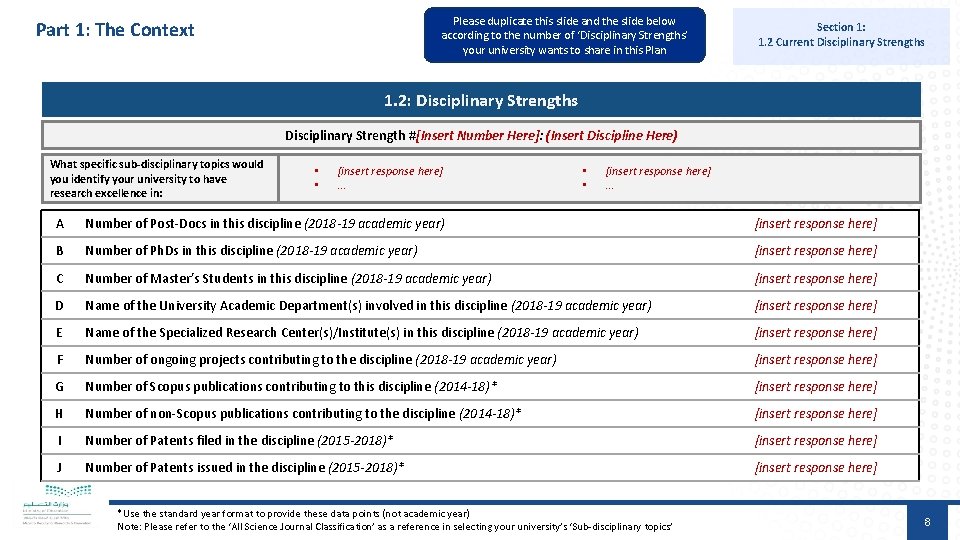 Please duplicate this slide and the slide below according to the number of ‘Disciplinary