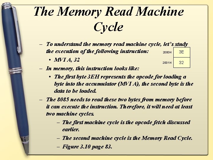 The Memory Read Machine Cycle – To understand the memory read machine cycle, let’s