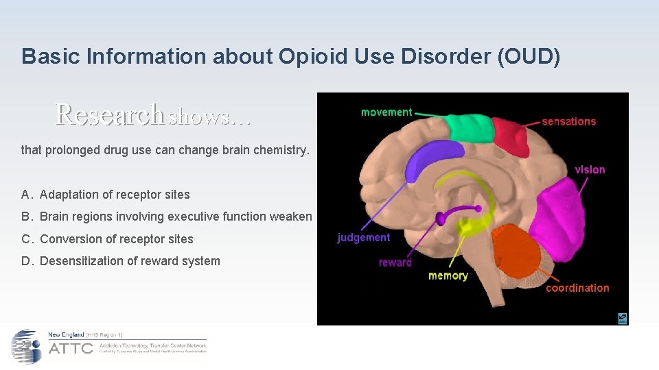 Basic Information about Opioid Use Disorder (OUD) Research shows… that prolonged drug use can