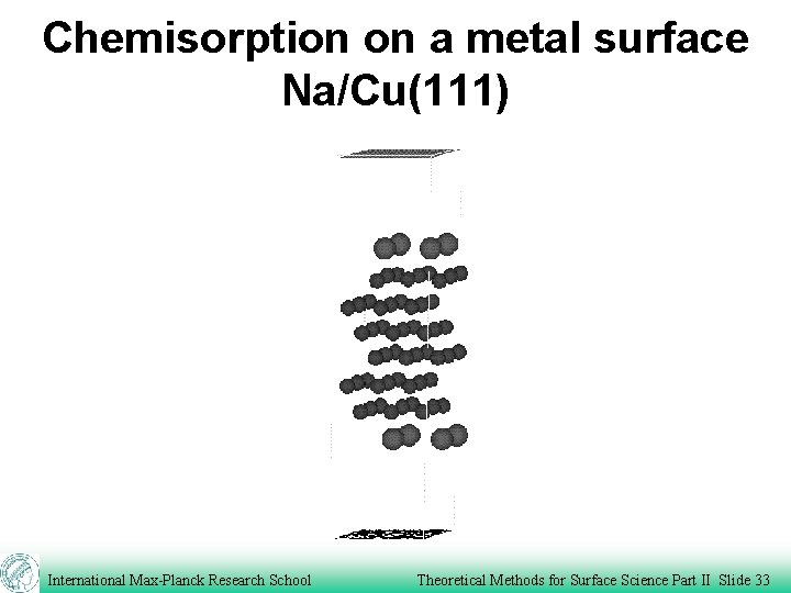 Chemisorption on a metal surface Na/Cu(111) International Max-Planck Research School Theoretical Methods for Surface