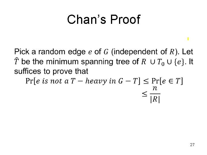 Chan’s Proof 27 