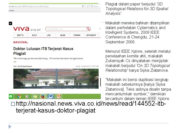 Plagiat dalam paper berjudul '3 D Topological Relations for 3 D Spatial Analysis'. Makalah Plagiat dalam paper berjudul '3 D Topological Relations for 3 D Spatial Analysis'. Makalah
