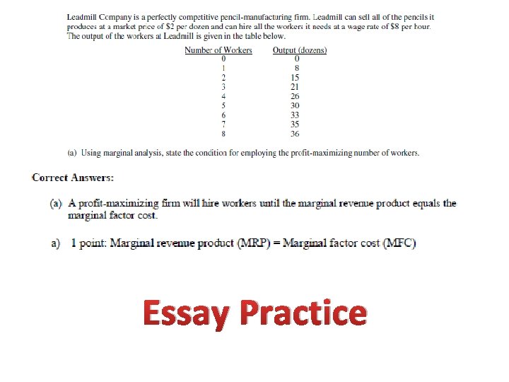 Essay Practice 