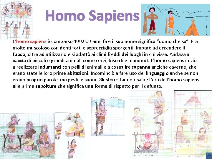 Homo Sapiens L’homo sapiens è comparso 400. 000 anni fa e il suo nome
