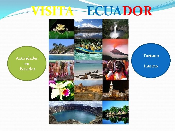 VISITA ECUADOR Actividades en Ecuador Turismo Interno 