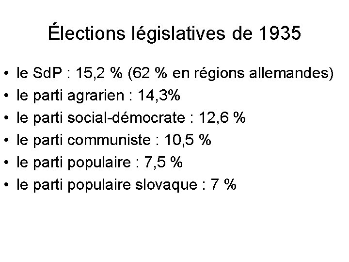 Élections législatives de 1935 • • • le Sd. P : 15, 2 %
