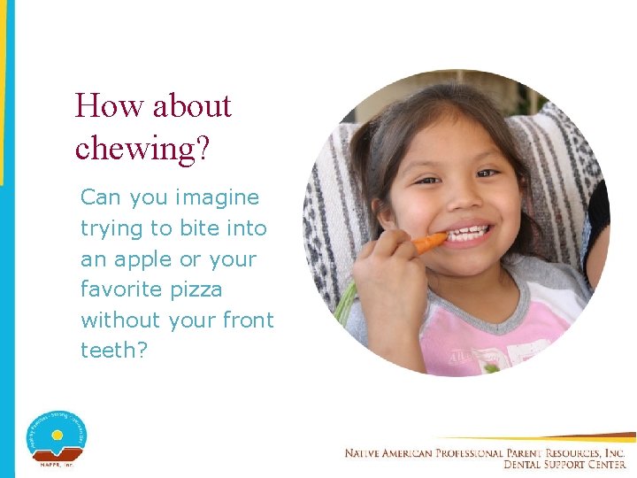 How about chewing? Can you imagine trying to bite into an apple or your