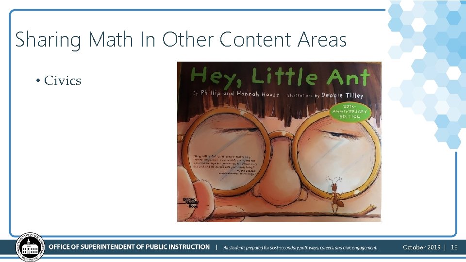 Sharing Math In Other Content Areas • Civics October 2019 | 13 