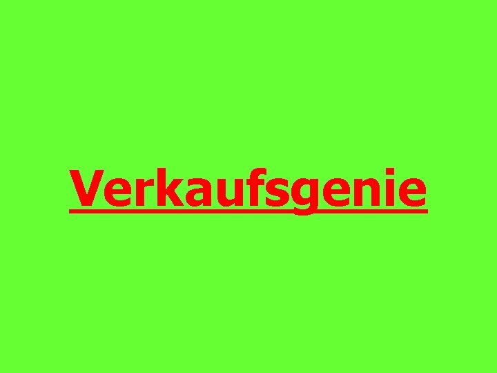 Verkaufsgenie 