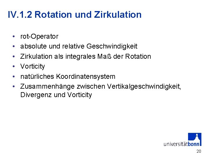 IV. 1. 2 Rotation und Zirkulation • • • rot-Operator absolute und relative Geschwindigkeit