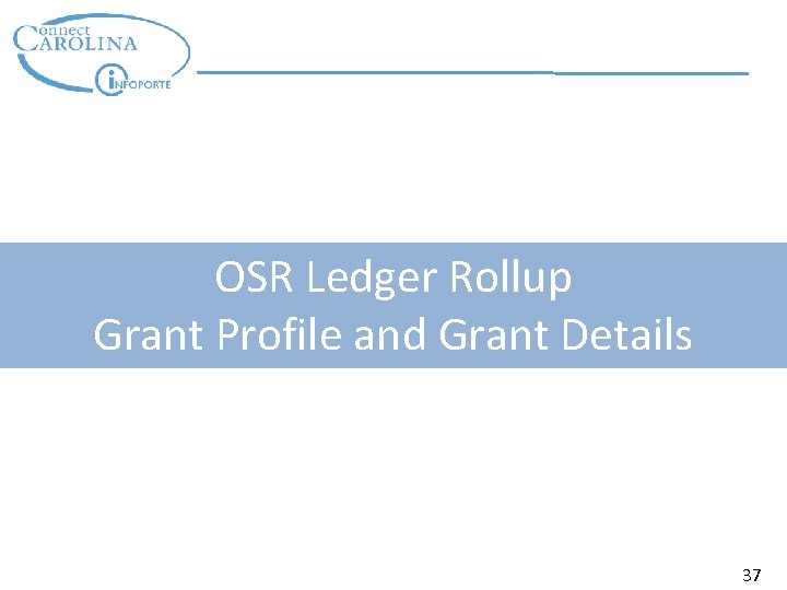 OSR Ledger Rollup Grant Profile and Grant Details 37 