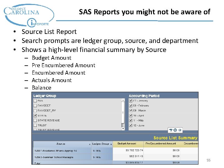 SAS Reports you might not be aware of • Source List Report • Search