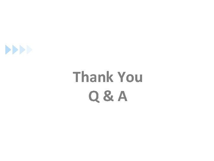 Thank You Q & A 