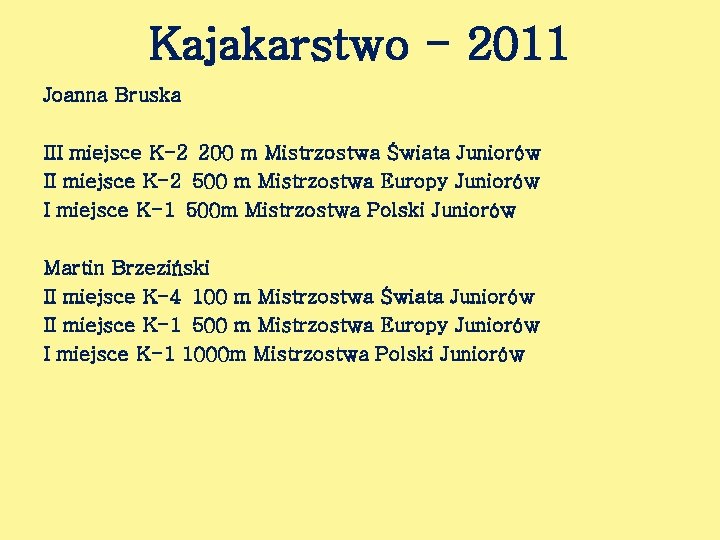 Kajakarstwo - 2011 Joanna Bruska III miejsce K-2 200 m Mistrzostwa Świata Juniorów II