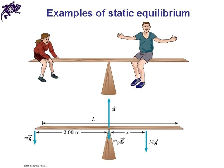 Examples of static equilibrium Examples of static equilibrium
