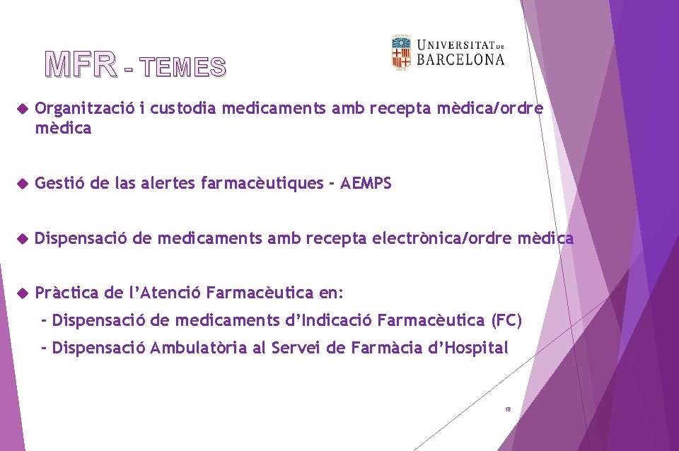 MFR - TEMES Organització i custodia medicaments amb recepta mèdica/ordre mèdica Gestió de las
