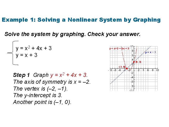 Non Linear System Warm Up Solve Each Quadratic