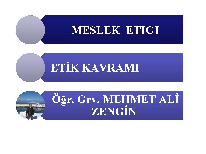 MESLEK ETIGI ETİK KAVRAMI Öğr. Grv. MEHMET ALİ ZENGİN 1 