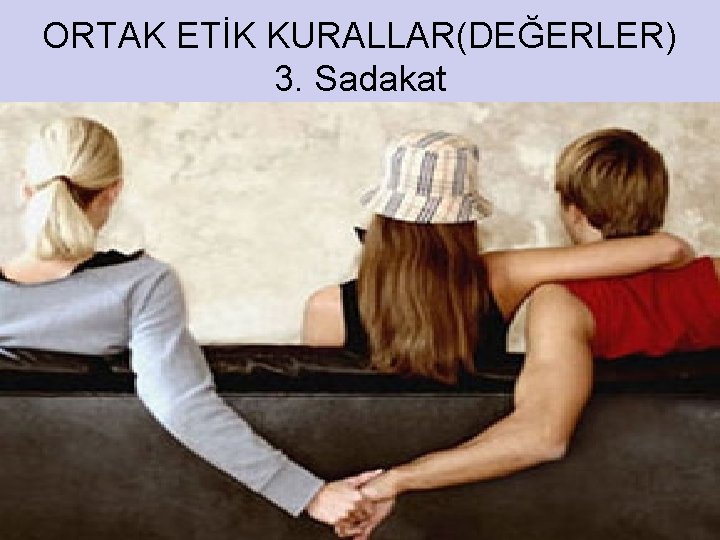 ORTAK ETİK KURALLAR(DEĞERLER) 3. Sadakat 24 