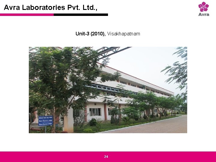 Strictly private and confidential Avra Laboratories Pvt. Ltd. , Unit-3 (2010), Visakhapatnam 24 