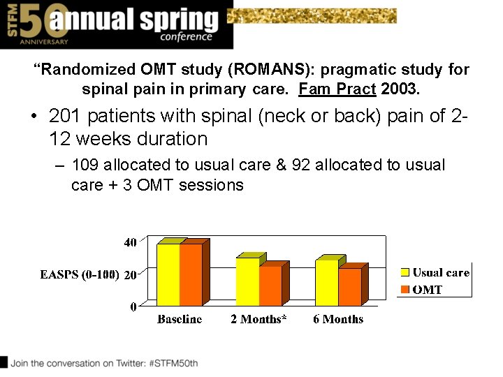 “Randomized OMT study (ROMANS): pragmatic study for spinal pain in primary care. Fam Pract “Randomized OMT study (ROMANS): pragmatic study for spinal pain in primary care. Fam Pract