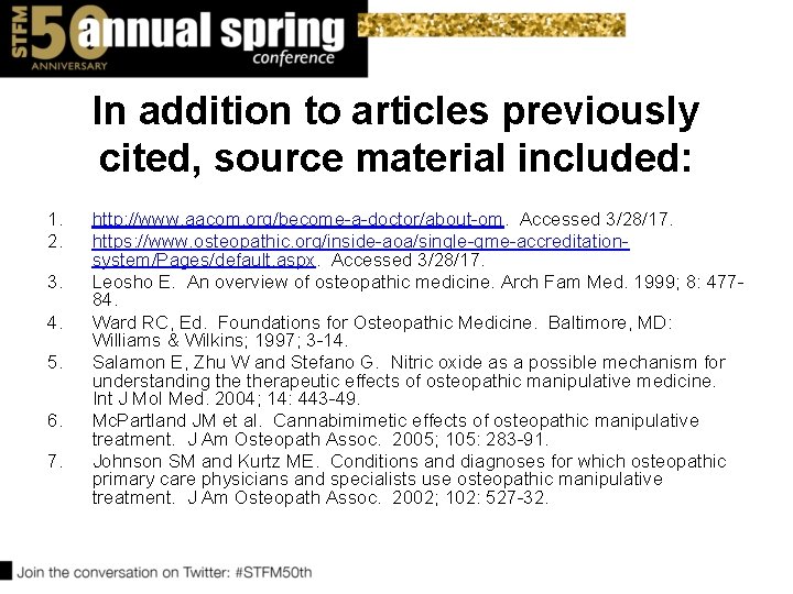 In addition to articles previously cited, source material included: 1. 2. 3. 4. 5. In addition to articles previously cited, source material included: 1. 2. 3. 4. 5.