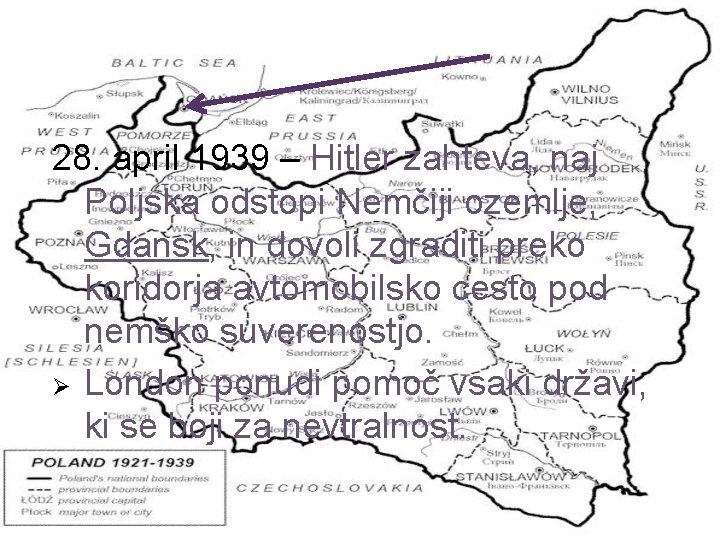 28. april 1939 – Hitler zahteva, naj Poljska odstopi Nemčiji ozemlje, Gdansk, in dovoli