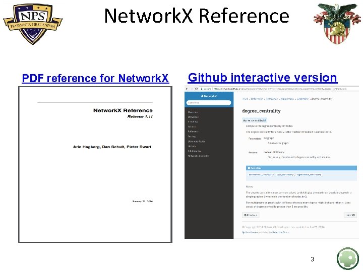Network. X Reference PDF reference for Network. X Github interactive version 3 