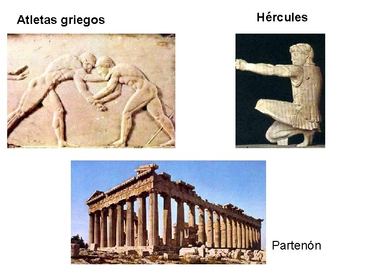 Atletas griegos Hércules Partenón 
