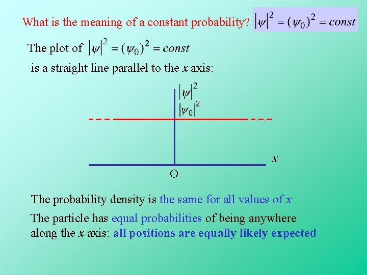 What is the meaning of a constant probability? The plot of is a straight What is the meaning of a constant probability? The plot of is a straight