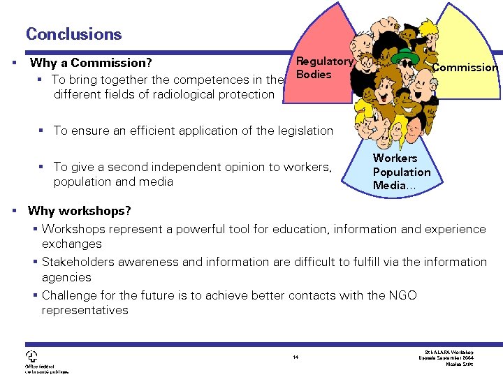 Conclusions § Regulatory Why a Commission? § To bring together the competences in the