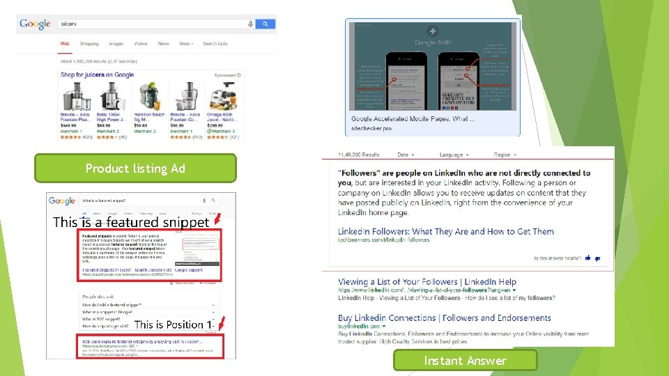 Product listing Ad Instant Answer 