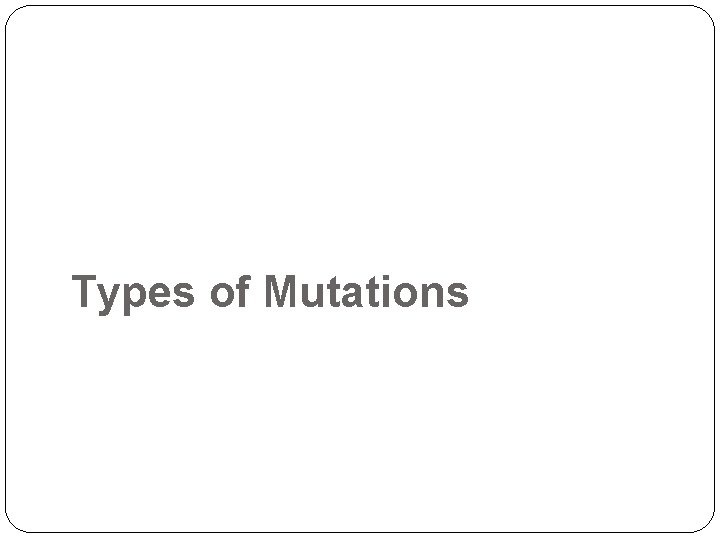 Types of Mutations 14 