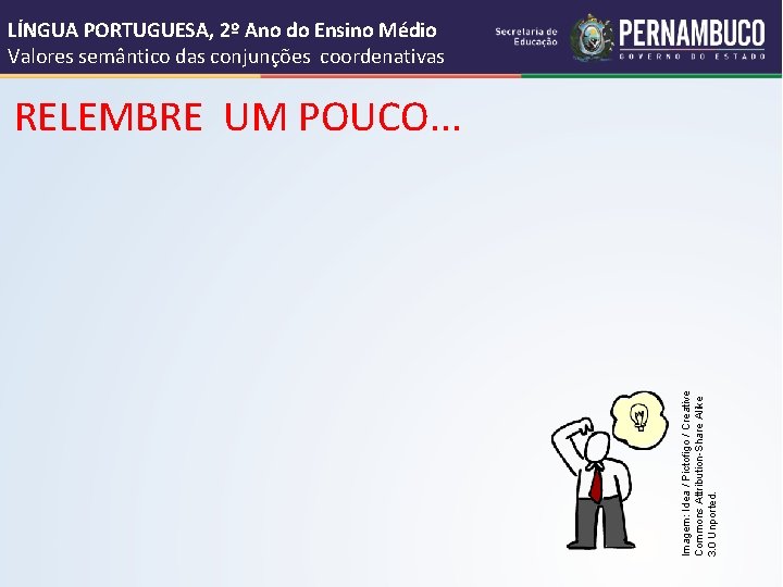 LÍNGUA PORTUGUESA, 2º Ano do Ensino Médio Valores semântico das conjunções coordenativas Imagem: Idea