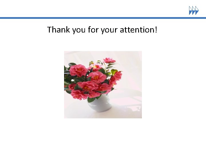 Thank you for your attention! Thank you for your attention!