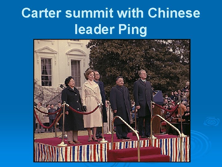 Carter summit with Chinese leader Ping 