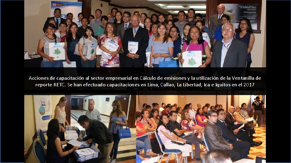 Acciones de capacitación al sector empresarial en Cálculo de emisiones y la utilización de Acciones de capacitación al sector empresarial en Cálculo de emisiones y la utilización de