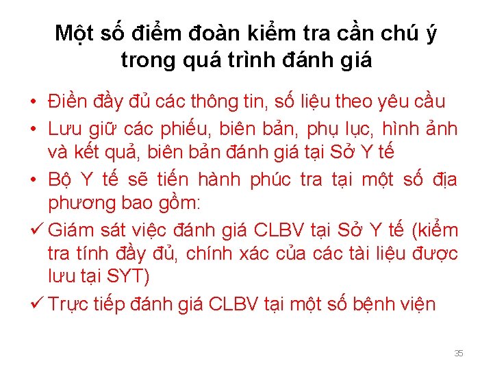 Một số điểm đoàn kiểm tra cần chú ý trong quá trình đánh giá