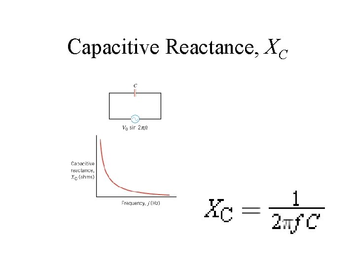 Capacitive Reactance, XC 