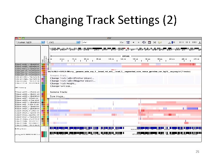 Changing Track Settings (2) 25 Changing Track Settings (2) 25
