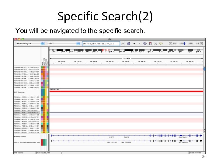 Specific Search(2) You will be navigated to the specific search. 34 Specific Search(2) You will be navigated to the specific search. 34