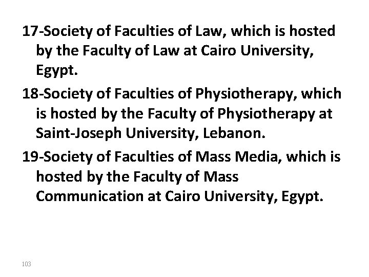 17‐Society of Faculties of Law, which is hosted by the Faculty of Law at