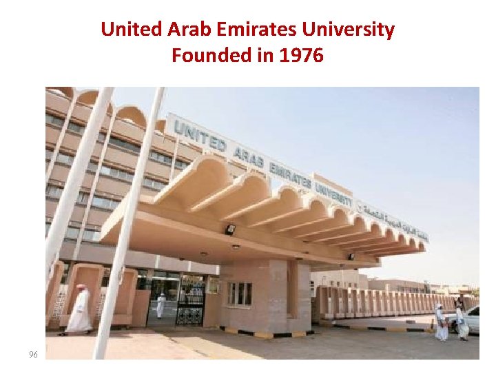 United Arab Emirates University Founded in 1976 96 