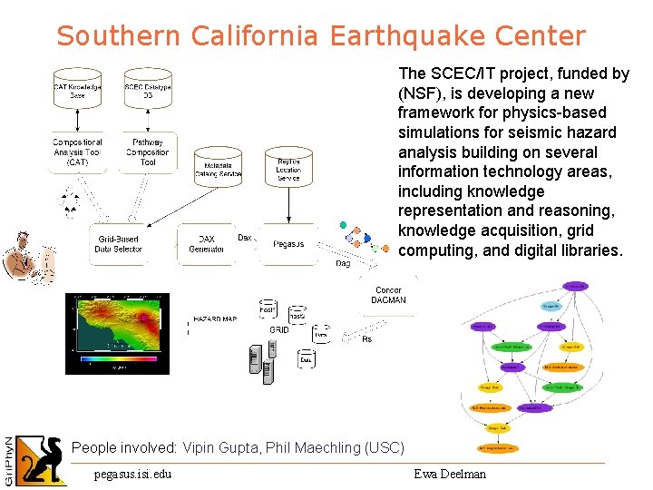 Southern California Earthquake Center The SCEC/IT project, funded by (NSF), is developing a new