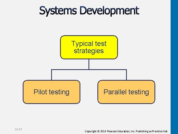 Typical test strategies Pilot testing 12 -17 Parallel testing Copyright © 2014 Pearson Education,