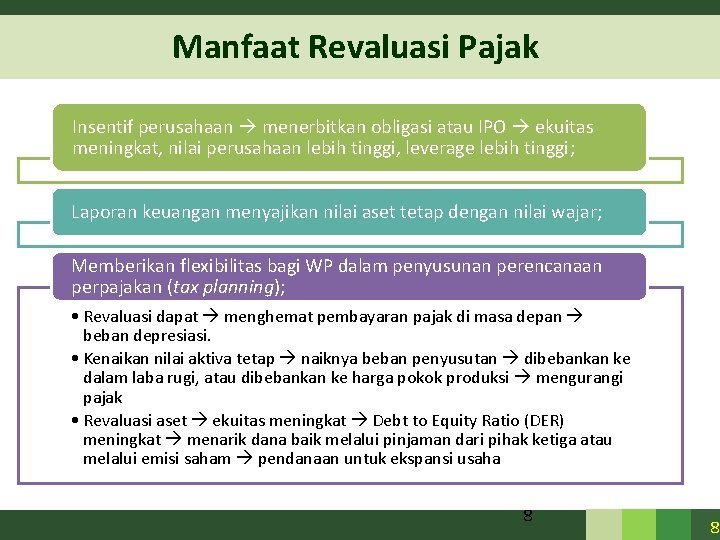 Manfaat Revaluasi Pajak Insentif perusahaan menerbitkan obligasi atau IPO ekuitas meningkat, nilai perusahaan lebih Manfaat Revaluasi Pajak Insentif perusahaan menerbitkan obligasi atau IPO ekuitas meningkat, nilai perusahaan lebih