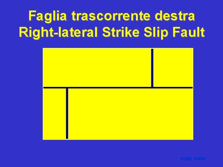 Faglia trascorrente destra Right-lateral Strike Slip Fault map view 